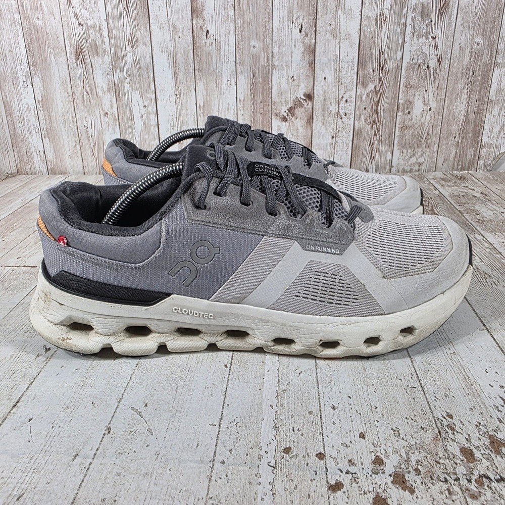 On Running Cloudrunner Wide Men 11 Grey White Orange 3ME10322880 Sneakers